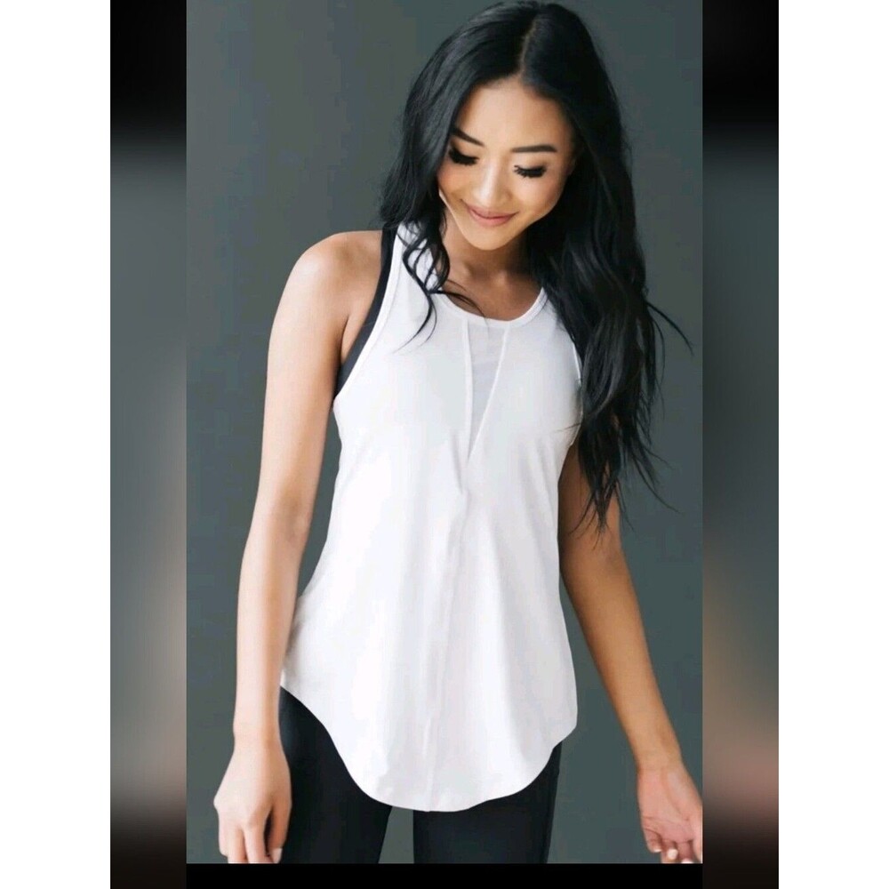 Zyia Active Effortless Tank White Racerback Size XXL